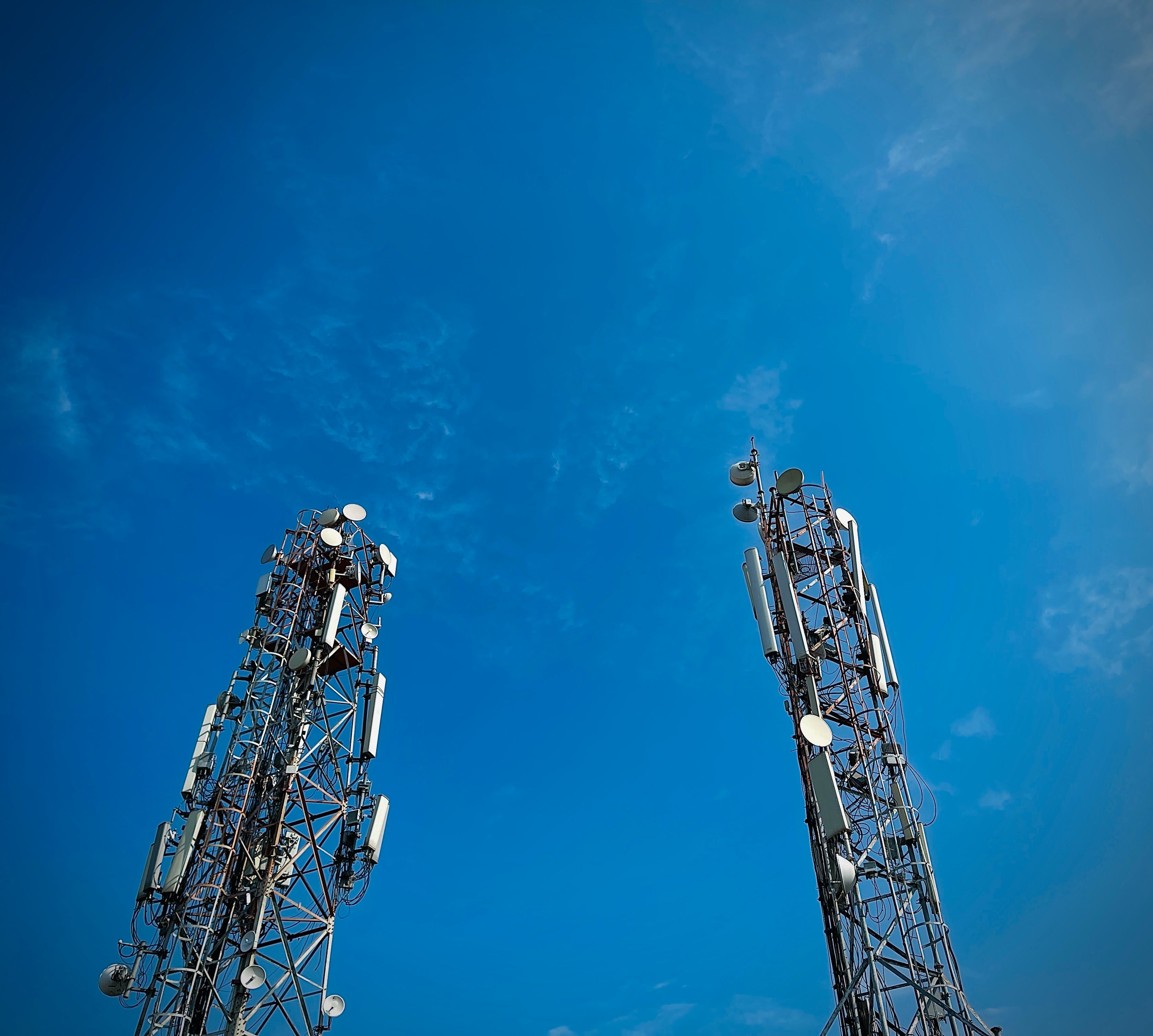 Satellite links and cell towers